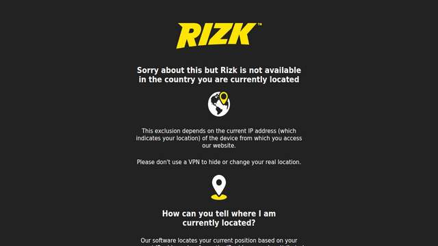 Rizk casino screenshot